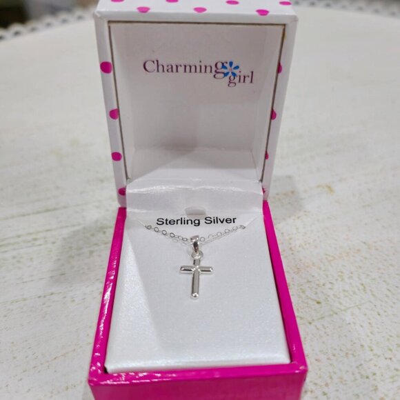 Sterling Silver Cross Pendant Necklace – Dainty Chain & Gift Box - Picture 2 of 6